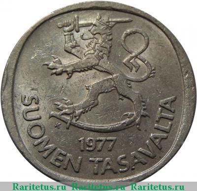 1 марка (markka) 1977 года К Финляндия