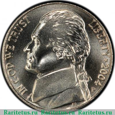 5 центов (cents) 2004 года P лодка США