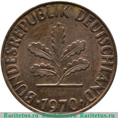 2 пфеннига (pfennig) 1970 года J 