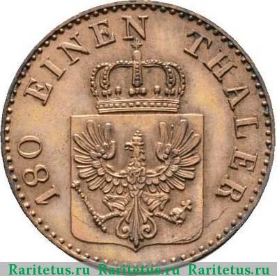 2 пфеннига (pfenninge) 1852 года A  Пруссия
