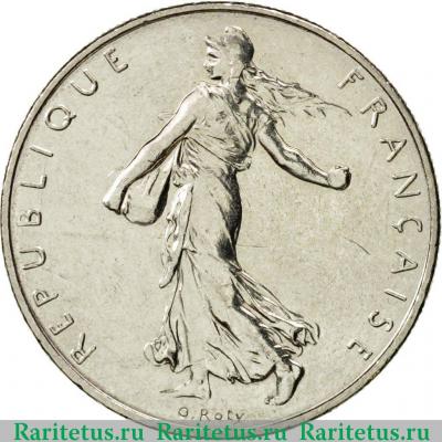 1 франк (franc) 2001 года   Франция