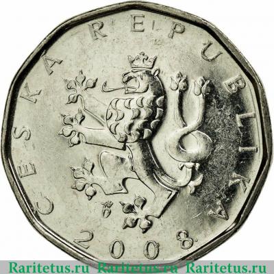 2 кроны (koruny) 2008 года   Чехия
