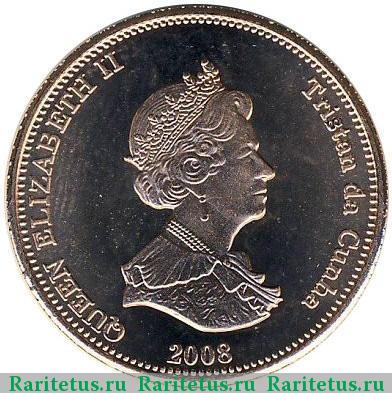 2 пенса (pence) 2008 года   Тристан-да-Кунья