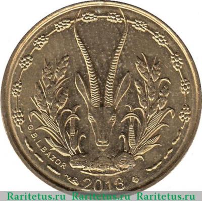 5 франков (francs) 2013 года   Западная Африка (BCEAO)