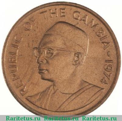 1 бутут (butut) 1974 года   Гамбия