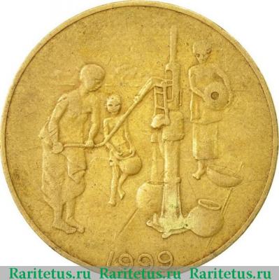 10 франков (francs) 1999 года   Западная Африка (BCEAO)