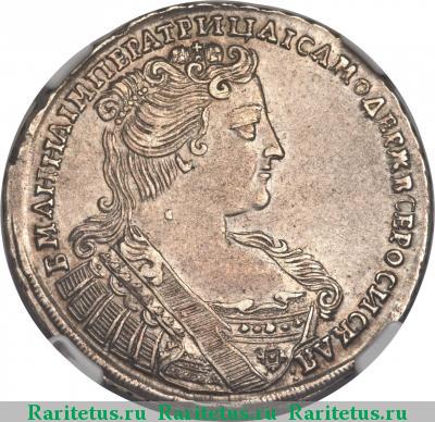 полтина 1733 года  голова больше, простой