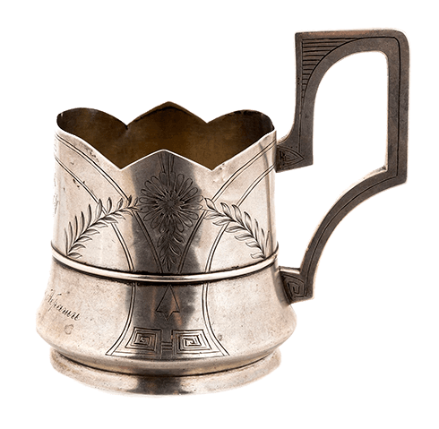 Серебряные подстаканники фабрики Хлебникова