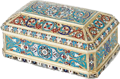 Серебряные ларцы фабрики  Овчинникова