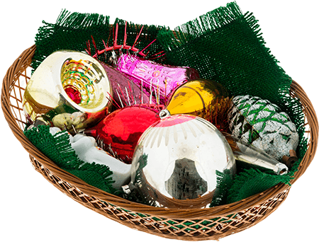 Оценка наборов елочных антикварных игрушек